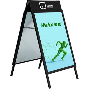 update displays Kundenstopper HardLine PLUS schwarz DIN A1 2 Fächer update displays Kundenstopper HardLine PLUS schwarz DIN A1 2 Fächer von update displays