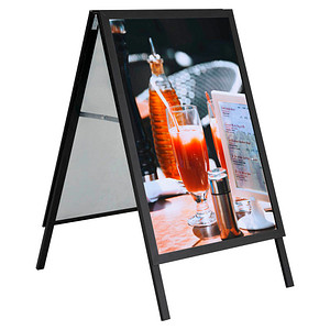update displays Kundenstopper HardLine schwarz DIN A1 2 Fächer von update displays
