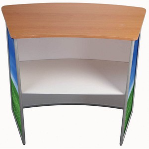 update displays Messetheke Konvex gebogen, buche 106,0 x 58,0 x 93,0 cm von update displays