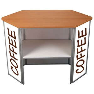 update displays Messetheke gerade, buche 122,5 x 55,0 x 93,0 cm von update displays