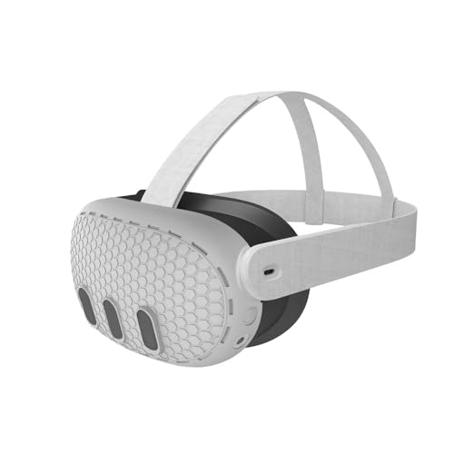 VR Shell Schutzhülle für Meta Quest 3, VR Headset Schutzhülle Silikon Kratzfeste Hüllen Zubehör (grau) von uprgk