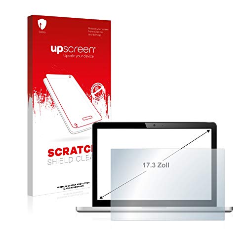 upscreen 17.3" Schutzfolie für 17,3 Zoll Industrie-Monitore (43.9 cm) [383 x 215 mm, 16:9] – Kristallklar, Kratzschutz, Anti-Fingerprint von upscreen
