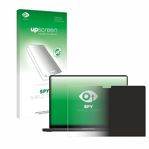 upscreen Anti-Spy Blickschutzfolie für Apple MacBook Pro 16" 2023 M3 Privacy Screen Displayschutz-Folie [Sichtschutz, Blaulichtfilter] von upscreen