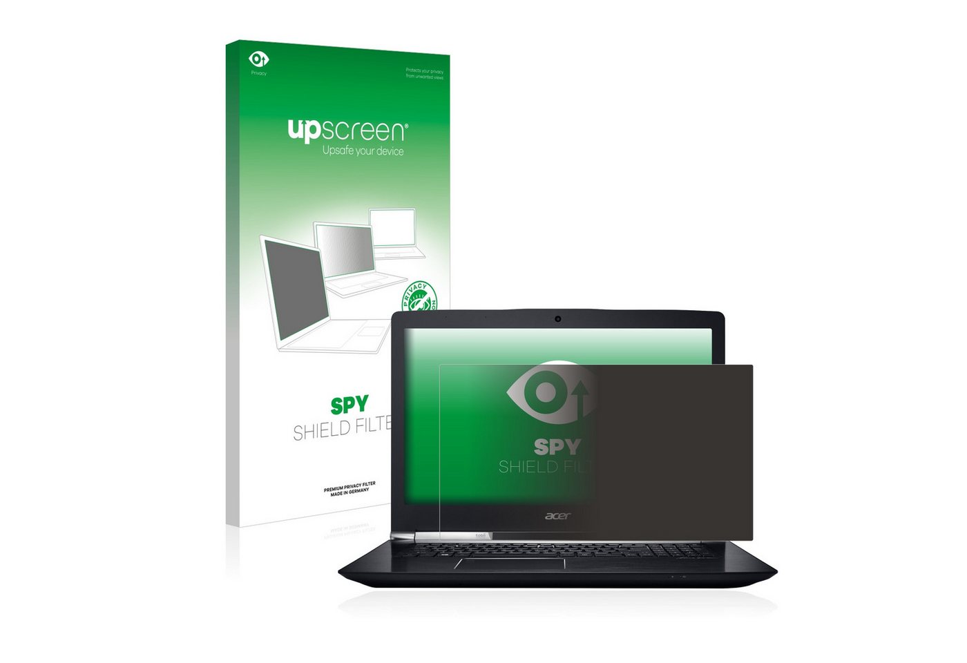 upscreen Blickschutzfilter für Acer Aspire V 17 Nitro, Displayschutzfolie, Blickschutz Blaulichtfilter Sichtschutz Privacy Filter von upscreen