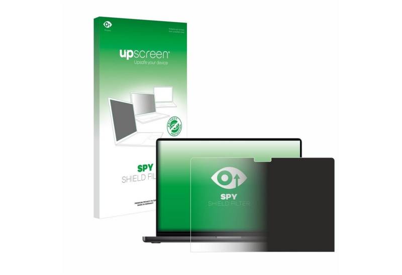upscreen Displayschutzfolie Blickschutzfilter für Apple MacBook Pro 14" 2023 M3, Anti-Spy Privacy Filter Sichtschutz Blickschutzfilter Blaulicht-Schutz von upscreen