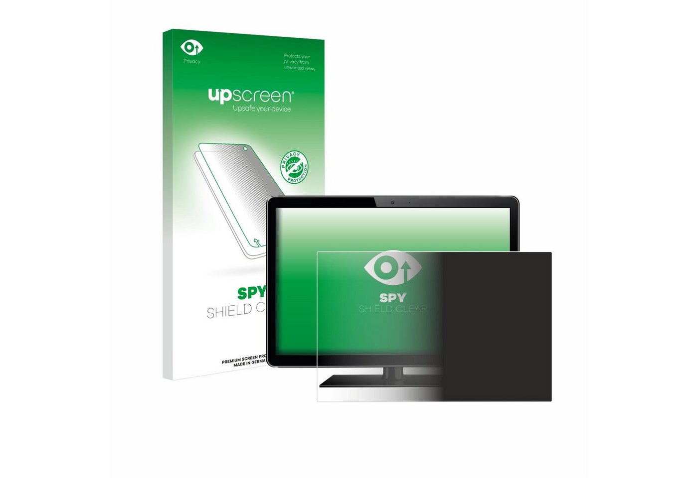 upscreen Blickschutzfolie für 35.6 cm (14 Zoll) [310 x 175 mm], Displayschutzfolie, Blaulichtfilter Privacy Folie Schutzfolie Sichtschutz klar Anti-Spy von upscreen