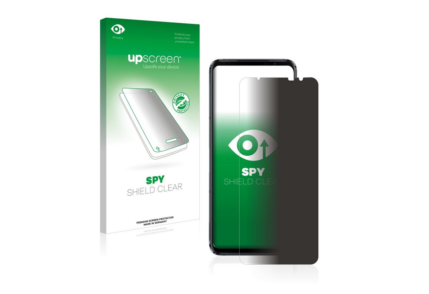upscreen Blickschutzfolie für ASUS ROG Phone 5s Pro, Displayschutzfolie, Blaulichtfilter Privacy Folie Schutzfolie Sichtschutz klar Anti-Spy von upscreen
