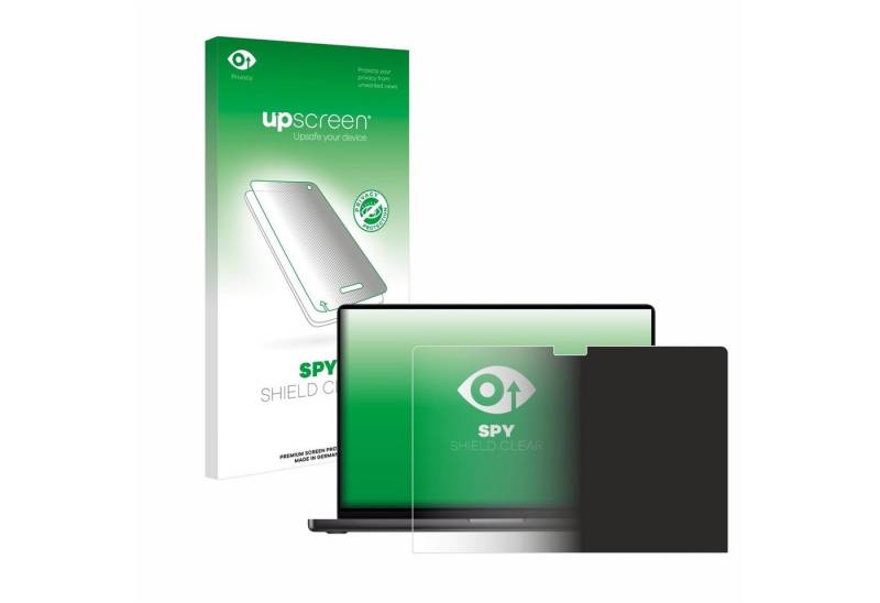 upscreen Displayschutzfolie Sichtschutzfolie für Apple MacBook Pro 16" 2023 M3, Anti-Spy Privacy Sichtschutz Blickschutzfolie Blaulicht-Schutz von upscreen