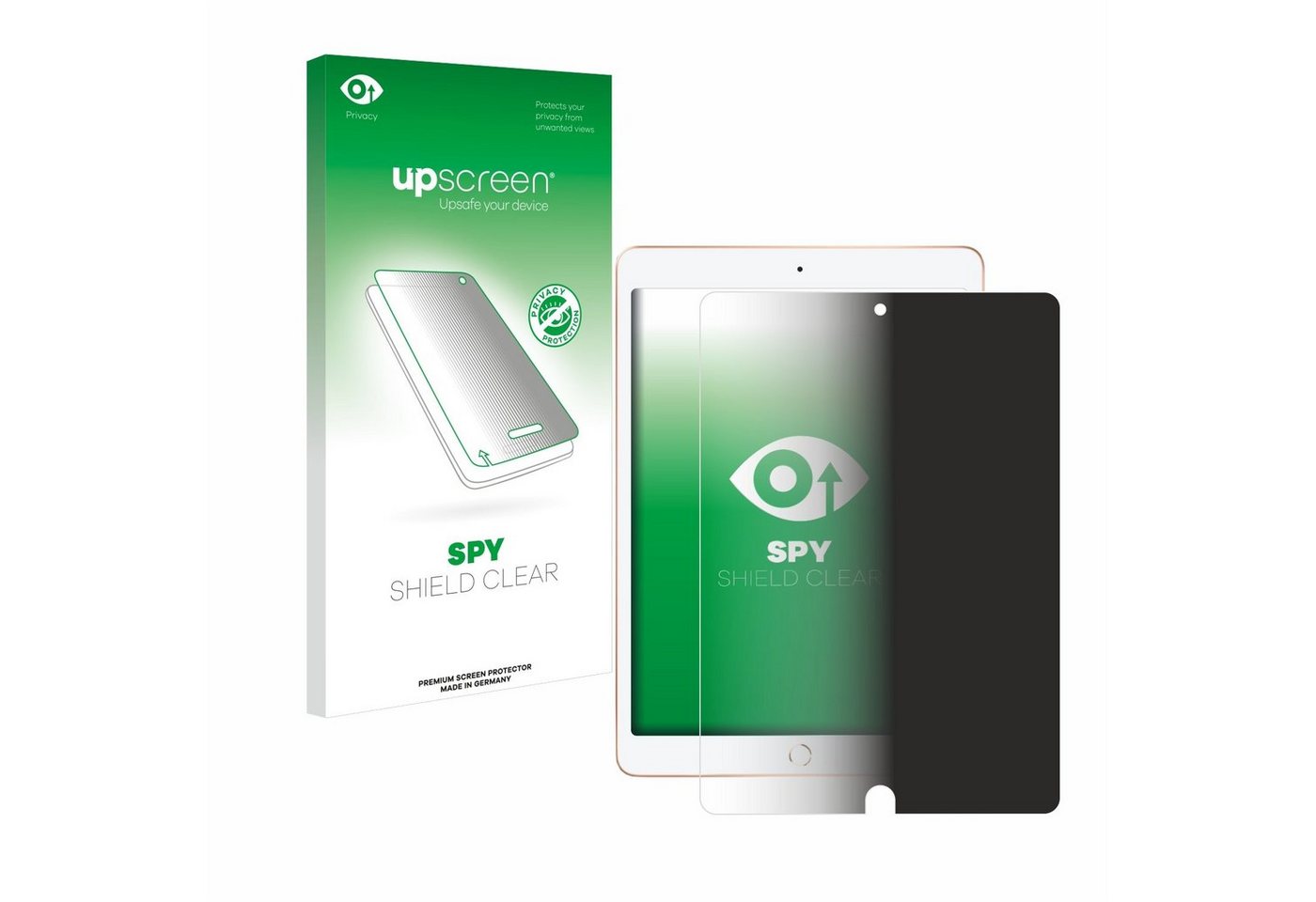 upscreen Blickschutzfolie für Apple iPad 10.2 WiFi 2020 (8. Gen), Displayschutzfolie, Blaulichtfilter Privacy Folie Schutzfolie Sichtschutz klar Anti-Spy" von upscreen