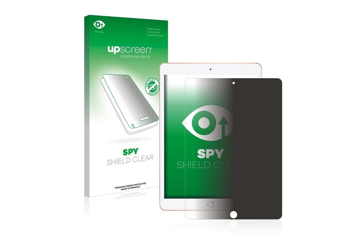 upscreen Blickschutzfolie für Apple iPad 10.2 WiFi Cellular 2019 (7. Gen), Displayschutzfolie, Blaulichtfilter Privacy Folie Schutzfolie Sichtschutz klar Anti-Spy" von upscreen