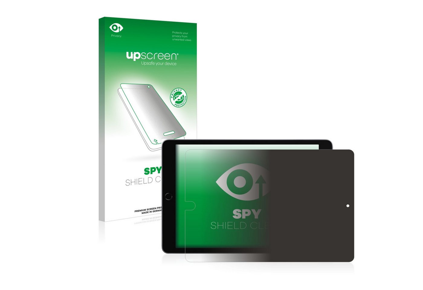 upscreen Blickschutzfolie für Apple iPad 10.2 WiFi Cellular 2021 (im Querformat, 9. Gen), Displayschutzfolie, Blaulichtfilter Privacy Folie Schutzfolie Sichtschutz klar Anti-Spy" von upscreen