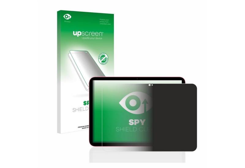upscreen Displayschutzfolie Sichtschutzfolie für Apple iPad 10.9" WiFi 2022 (10. Gen), Anti-Spy Privacy Sichtschutz Blickschutzfolie Blaulicht-Schutz von upscreen