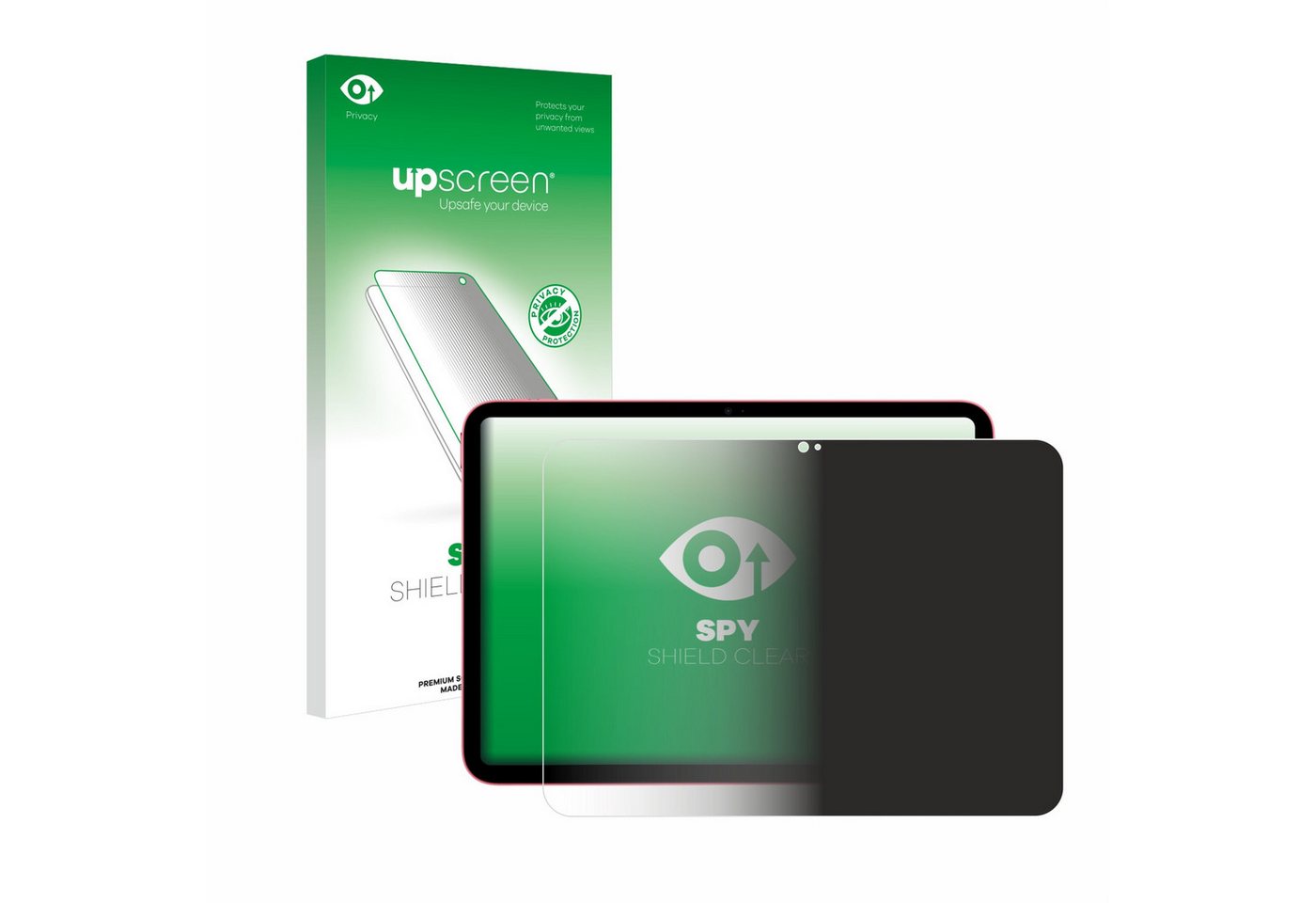 upscreen Blickschutzfolie für Apple iPad 10.9 WiFi Cellular 2022 (10. Gen), Displayschutzfolie, Blaulichtfilter Privacy Folie Schutzfolie Sichtschutz klar Anti-Spy" von upscreen