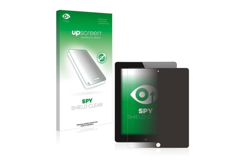 upscreen Blickschutzfolie für Apple iPad 2 WiFi 2011 (2. Gen), Displayschutzfolie, Blaulichtfilter Privacy Folie Schutzfolie Sichtschutz klar Anti-Spy von upscreen