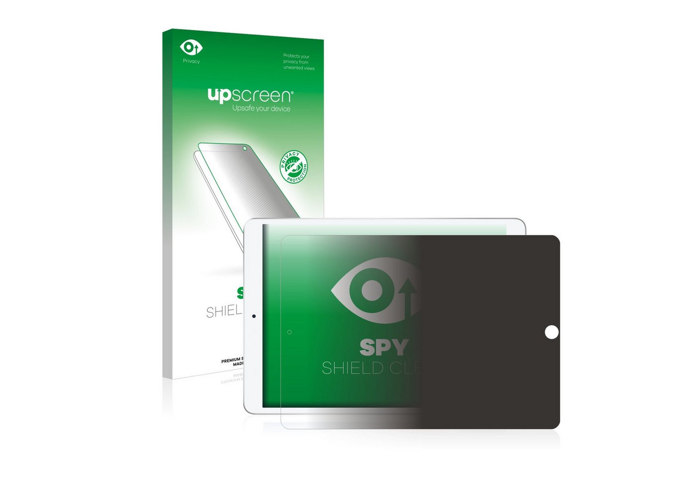upscreen Blickschutzfolie für Apple iPad Air 2019 (im Querformat), Displayschutzfolie, Blaulichtfilter Privacy Folie Schutzfolie Sichtschutz klar Anti-Spy von upscreen