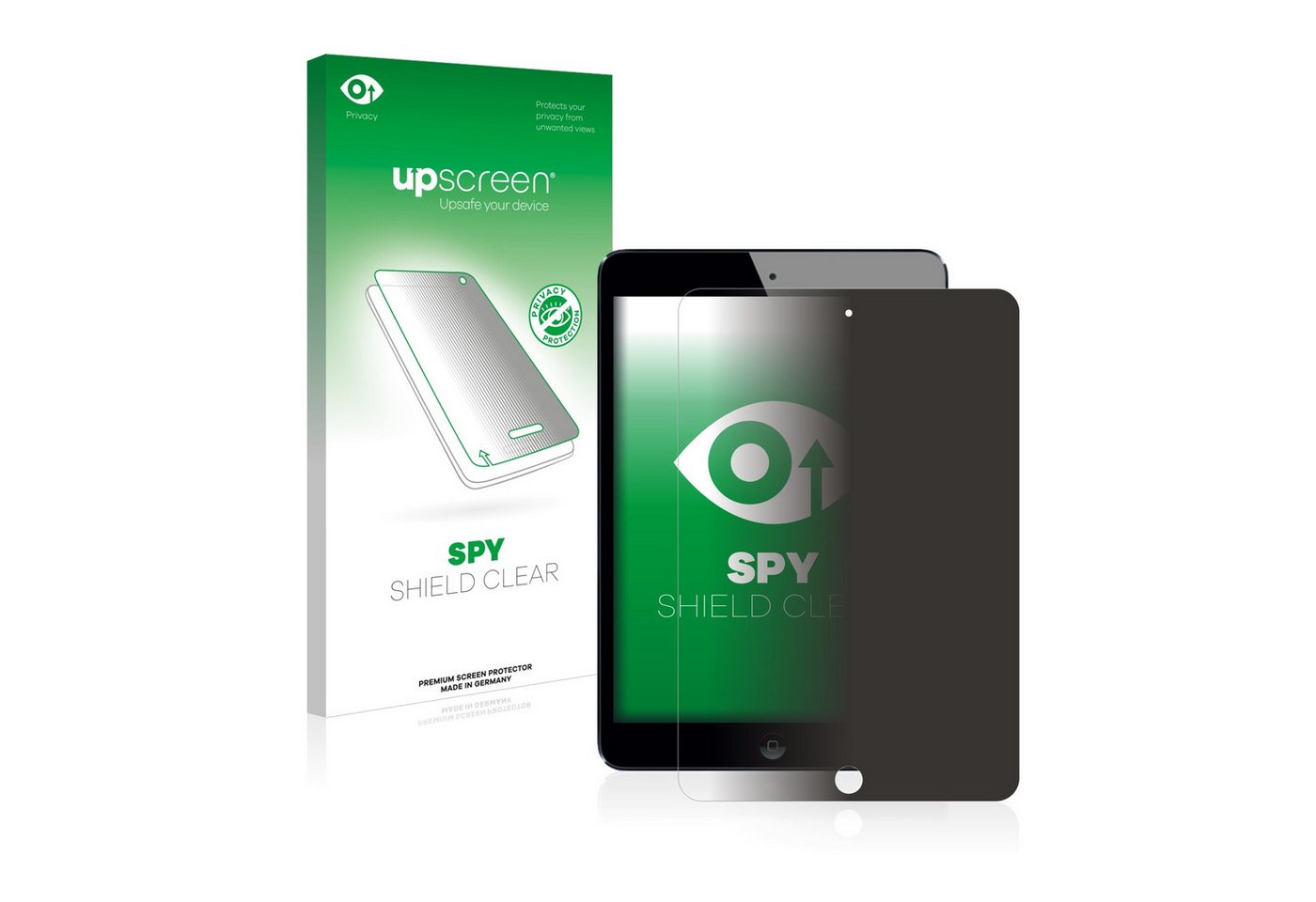 upscreen Blickschutzfolie für Apple iPad Mini 2 2013, Displayschutzfolie, Blaulichtfilter Privacy Folie Schutzfolie Sichtschutz klar Anti-Spy von upscreen