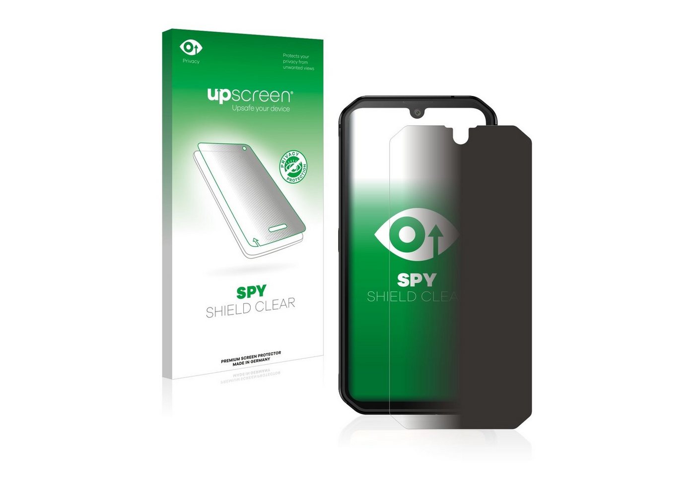 upscreen Blickschutzfolie für Blackview BV9900E, Displayschutzfolie, Blaulichtfilter Privacy Folie Schutzfolie Sichtschutz klar Anti-Spy von upscreen