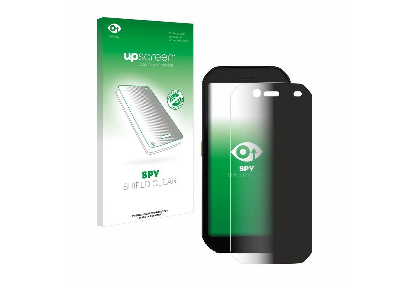 upscreen Blickschutzfolie für Caterpillar Cat S42 H+, Displayschutzfolie, Blaulichtfilter Privacy Folie Schutzfolie Sichtschutz klar Anti-Spy von upscreen