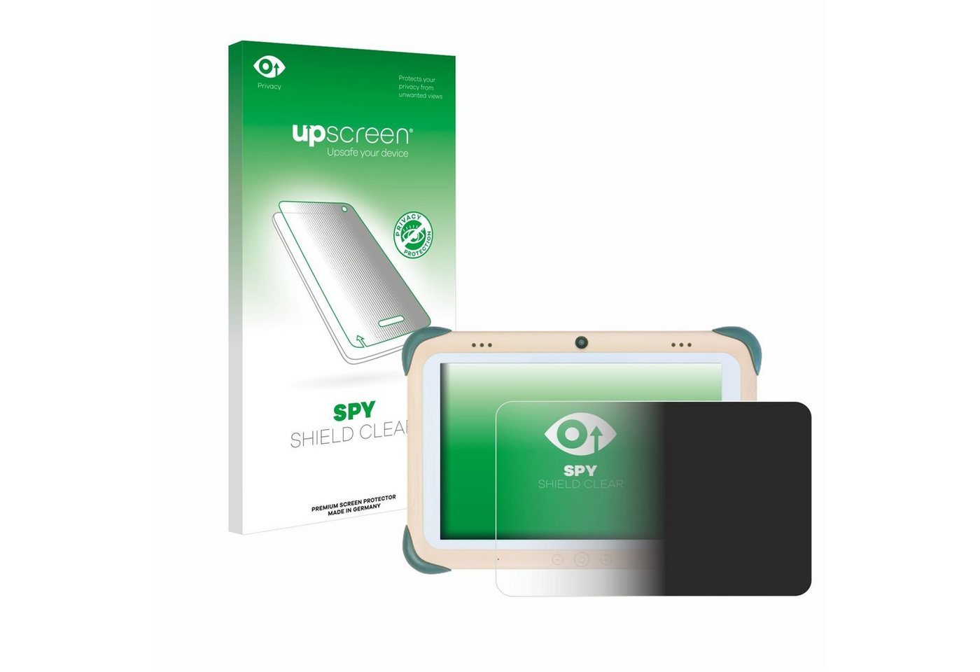 upscreen Blickschutzfolie für Fox & Sheep Kids Tablet, Displayschutzfolie, Blaulichtfilter Privacy Folie Schutzfolie Sichtschutz klar Anti-Spy von upscreen