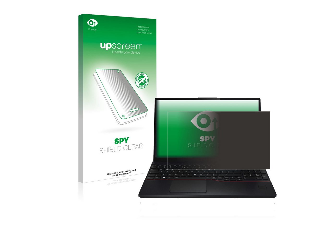 upscreen Blickschutzfolie für Fujitsu Lifebook E5512, Displayschutzfolie, Blaulichtfilter Privacy Folie Schutzfolie Sichtschutz klar Anti-Spy von upscreen