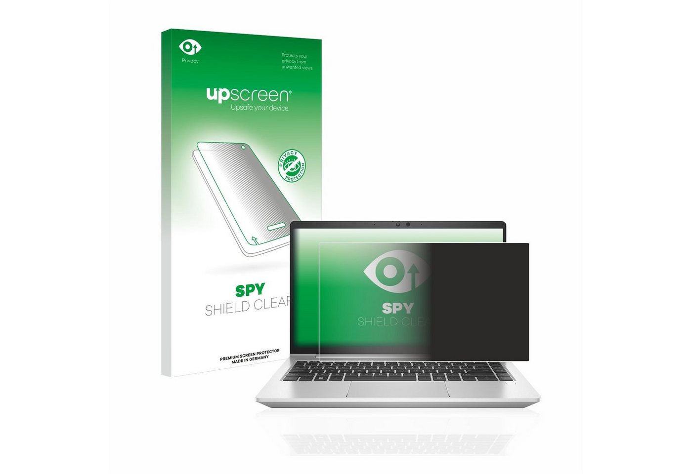 upscreen Blickschutzfolie für HP EliteBook 640 G9, Displayschutzfolie, Blaulichtfilter Privacy Folie Schutzfolie Sichtschutz klar Anti-Spy von upscreen