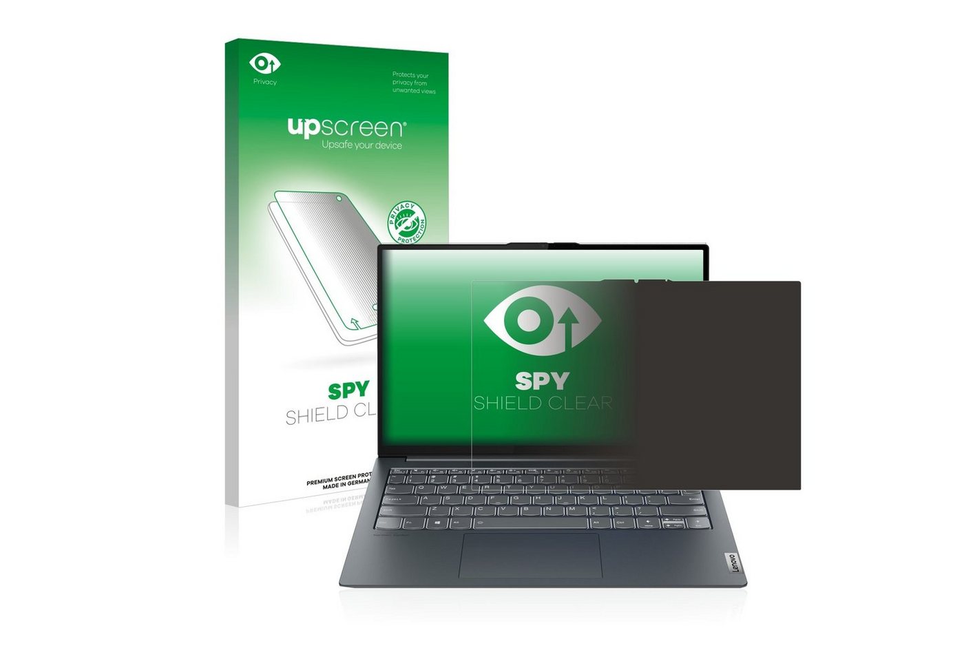 upscreen Blickschutzfolie für Lenovo ThinkBook 13x G1, Displayschutzfolie, Blaulichtfilter Privacy Folie Schutzfolie Sichtschutz klar Anti-Spy von upscreen