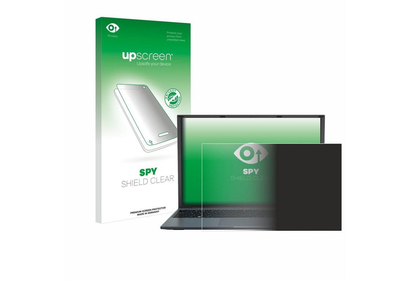 upscreen Blickschutzfolie für MEDION Akoya E16423, Displayschutzfolie, Blaulichtfilter Privacy Folie Schutzfolie Sichtschutz klar Anti-Spy von upscreen