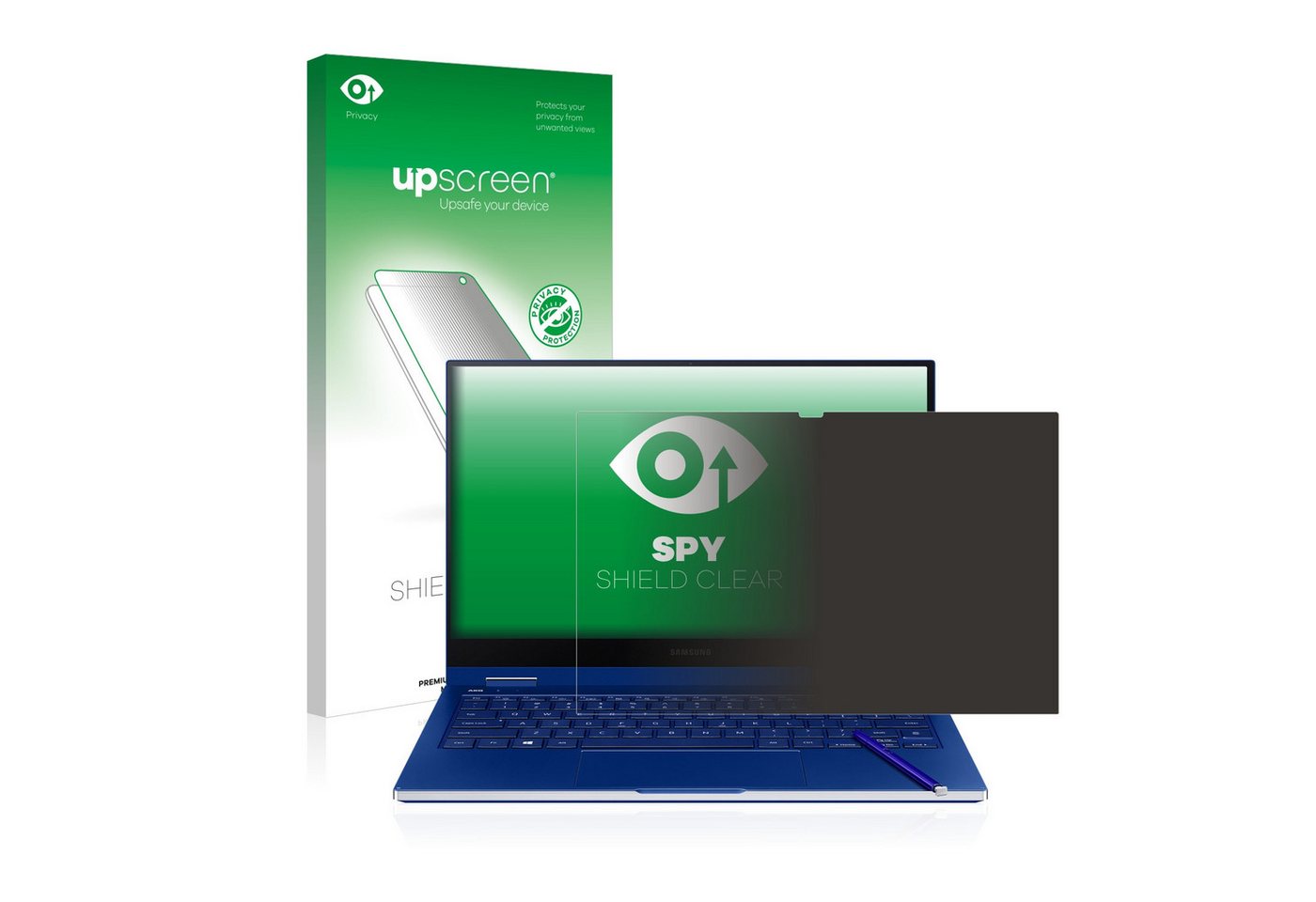 upscreen Blickschutzfolie für Samsung Galaxy Book Flex 13.3, Displayschutzfolie, Blaulichtfilter Privacy Folie Schutzfolie Sichtschutz klar Anti-Spy" von upscreen