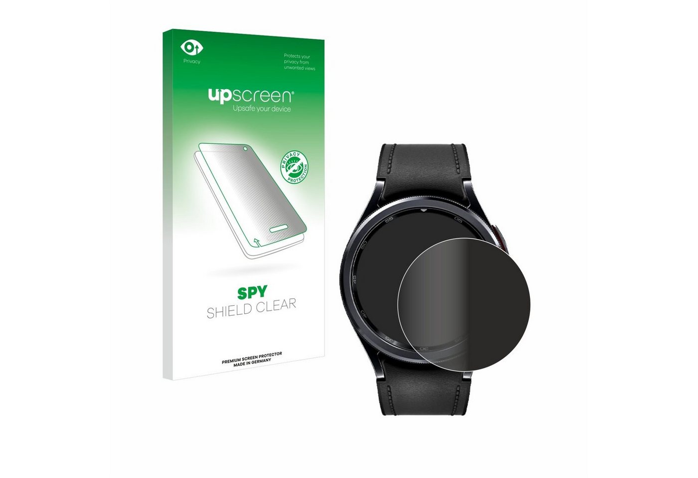 upscreen Displayschutzfolie Sichtschutzfolie für Samsung Galaxy Watch 6 Classic (47 mm), Anti-Spy Privacy Sichtschutz Blickschutzfolie Blaulicht-Schutz von upscreen