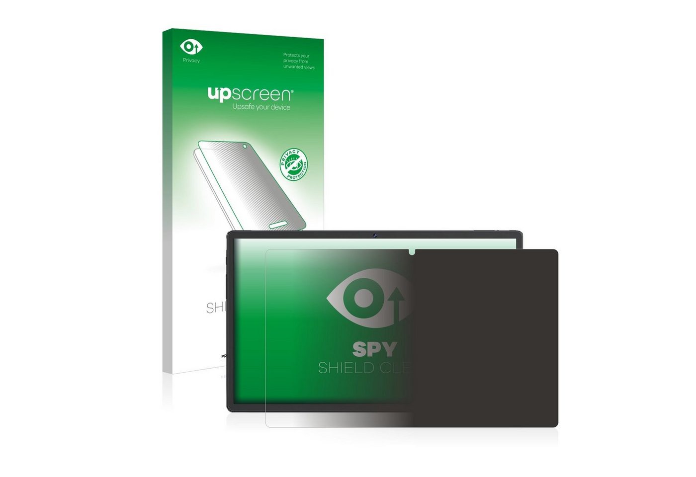 upscreen Blickschutzfolie für Sebbe Facetel Tablet Q10, Displayschutzfolie, Blaulichtfilter Privacy Folie Schutzfolie Sichtschutz klar Anti-Spy von upscreen
