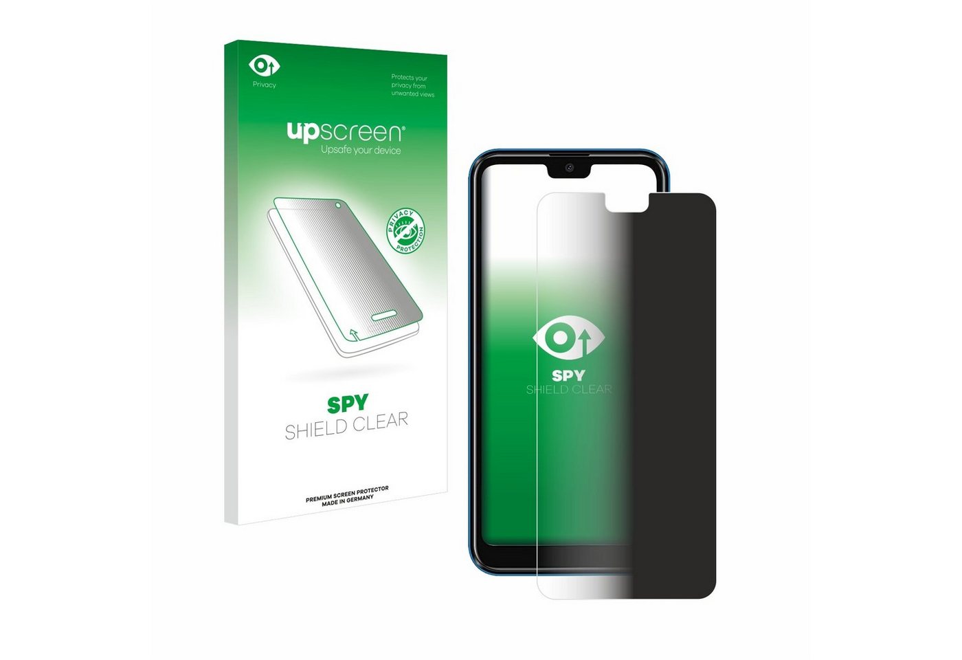 upscreen Blickschutzfolie für Teeno 4G Smartphone 6, Displayschutzfolie, Blaulichtfilter Privacy Folie Schutzfolie Sichtschutz klar Anti-Spy" von upscreen