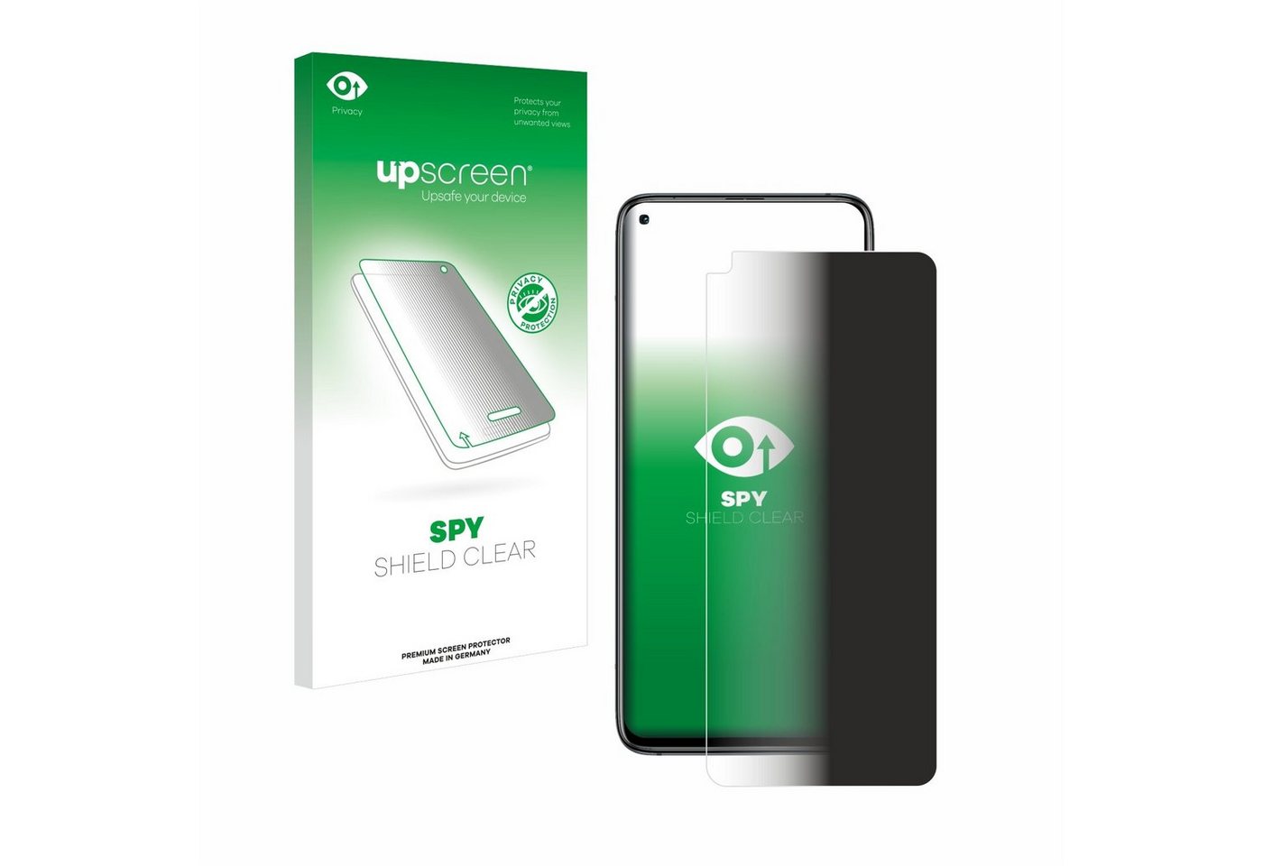 upscreen Blickschutzfolie für Xiaomi Mi 10T Pro 5G, Displayschutzfolie, Blaulichtfilter Privacy Folie Schutzfolie Sichtschutz klar Anti-Spy von upscreen