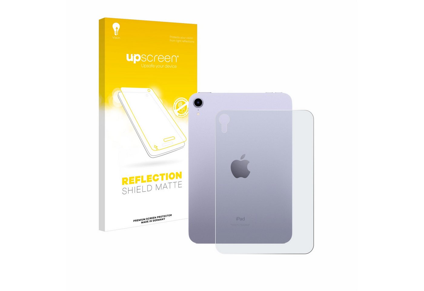 upscreen Displayschutzfolie Schutzfolie für Apple iPad Mini 7 WiFi 2024 (Rückseite), Displayschutz Schutz Folie Matt Entspiegelungsfolie von upscreen