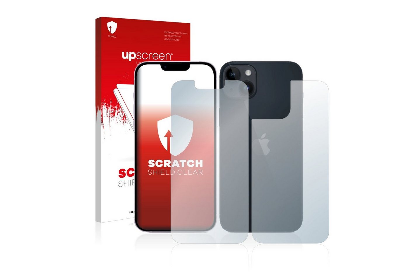 upscreen Displayschutzfolie Schutzfolie für Apple iPhone 14 (Display+Rückseite), Displayschutz Schutz Folie Klar Transparent von upscreen