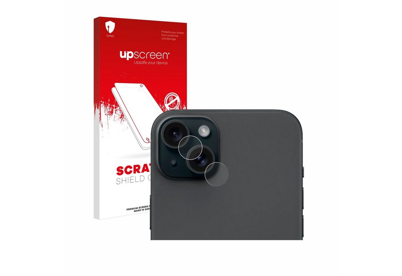upscreen Displayschutzfolie Schutzfolie für Apple iPhone 15 Plus (NUR Kameraschutz), Displayschutz Schutz Folie Klar Transparent von upscreen