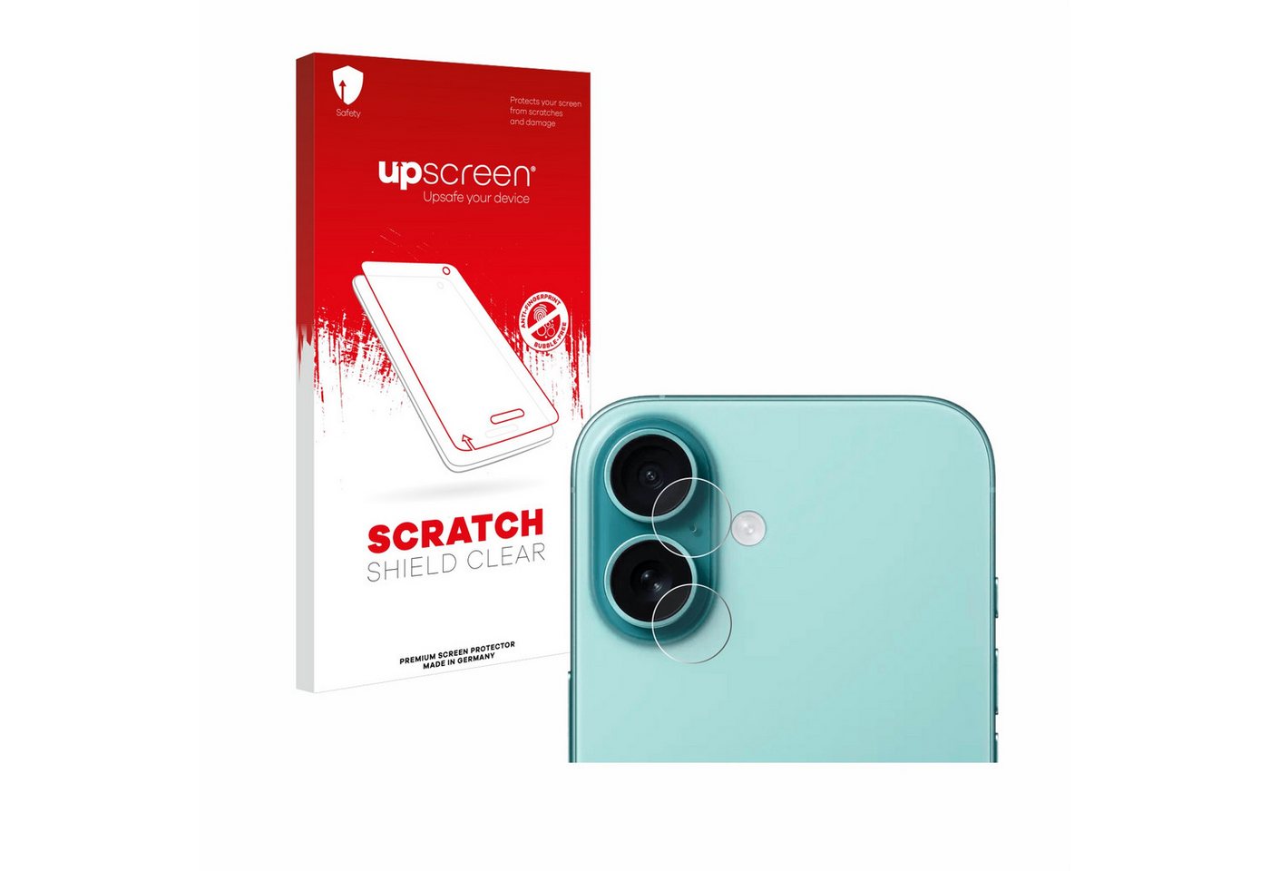 upscreen Displayschutzfolie Schutzfolie für Apple iPhone 16 Plus (NUR Kameraschutz), Displayschutz Schutz Folie Klar Transparent von upscreen