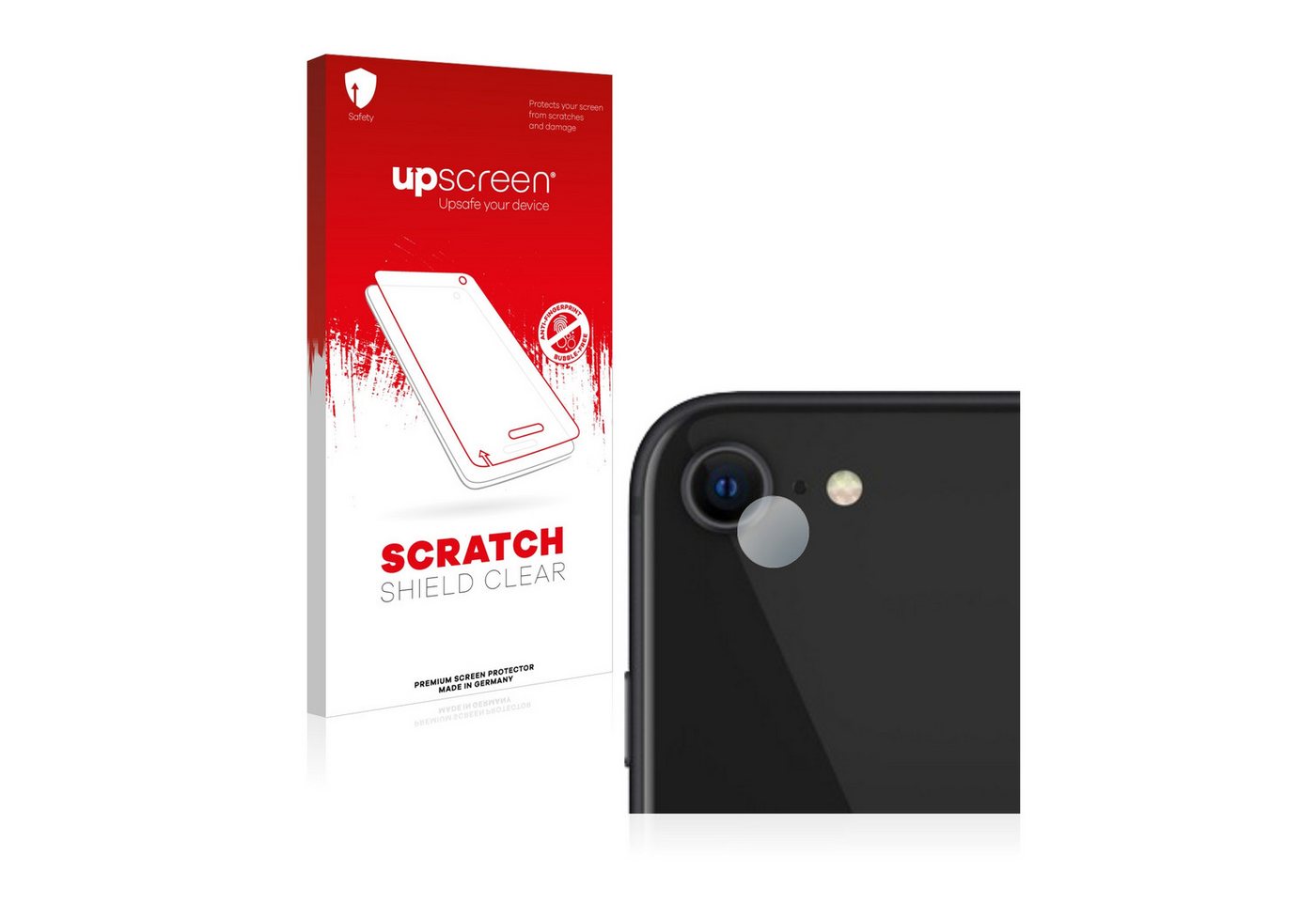 upscreen Displayschutzfolie Schutzfolie für Apple iPhone SE 2 2020 (NUR Kameraschutz), Displayschutz Schutz Folie Klar Transparent von upscreen