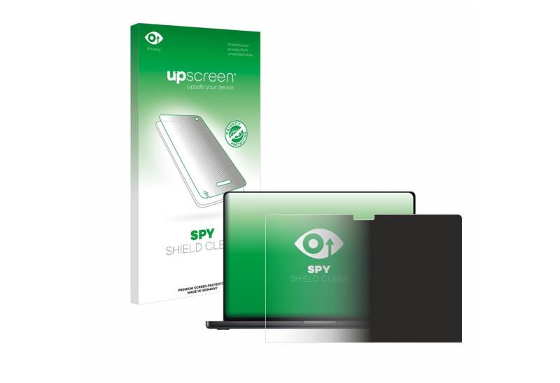 upscreen Displayschutzfolie Sichtschutzfolie für Apple MacBook Pro 16" 2024 M4, Anti-Spy Privacy Sichtschutz Blickschutzfolie Blaulicht-Schutz von upscreen