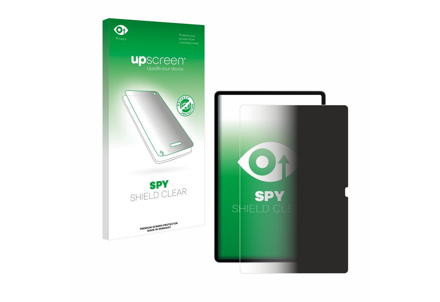 upscreen Displayschutzfolie Sichtschutzfolie für Samsung Galaxy Tab S10 Plus 5G (Hochformat), Anti-Spy Privacy Sichtschutz Blickschutzfolie Blaulicht-Schutz von upscreen