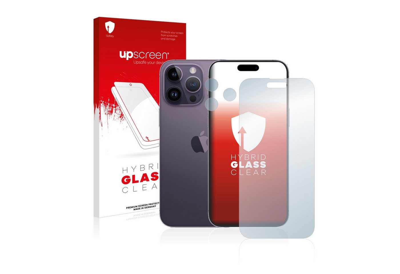 upscreen Displayschutzglas Schutzglas für Apple iPhone 14 Pro Max (Display+Kamera), Schutzfolie Display Schutz Glas Folie klar von upscreen