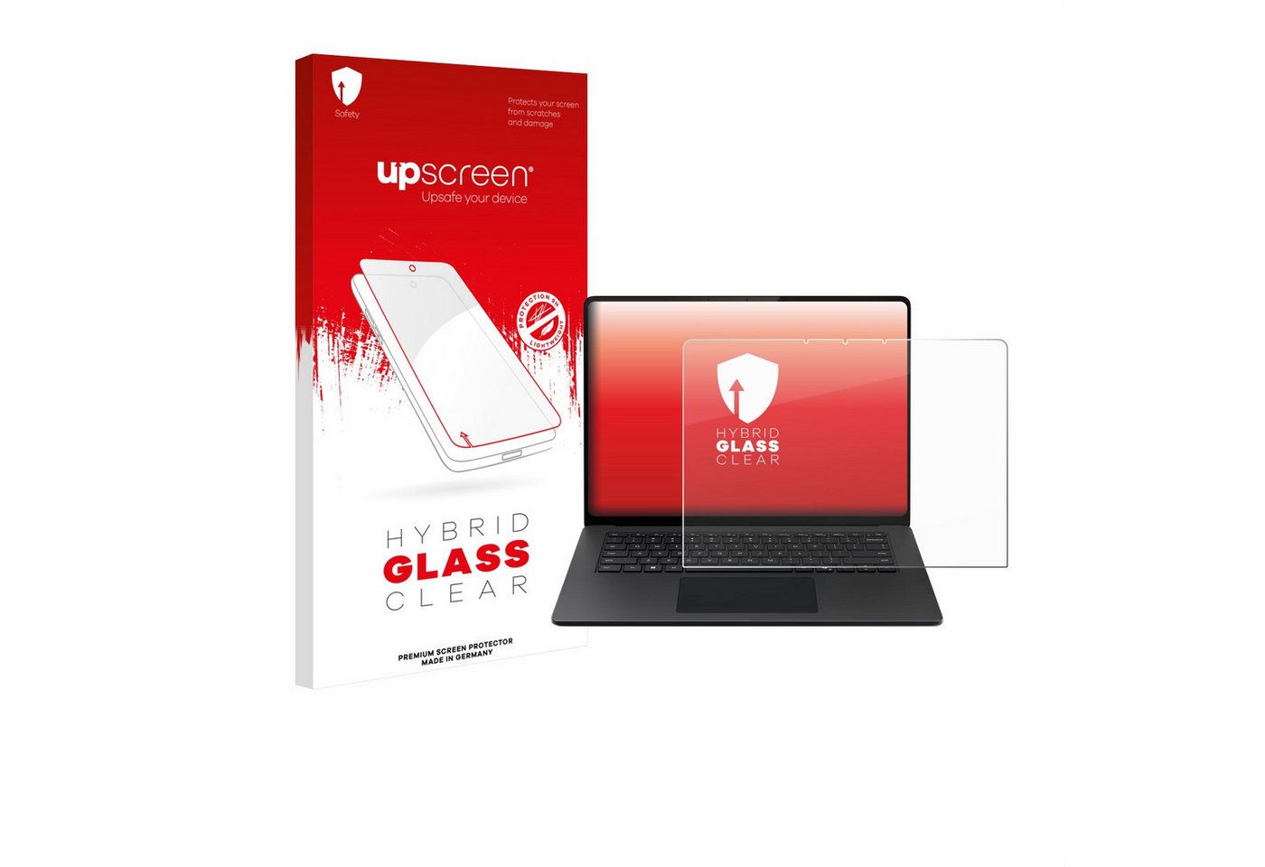 upscreen Displayschutzglas Schutzglas für Microsoft Surface Laptop 15", Schutzfolie Display Schutz Glas Folie klar von upscreen