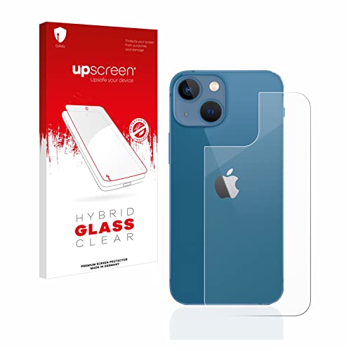 upscreen Schutzglas für Apple iPhone 13 mini (Rückseite) Schutzfolie, Glas-Folie [Klar, 9H Panzerschutz, Anti-Fingerprint] von upscreen