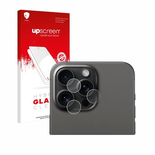 upscreen Schutzglas für Apple iPhone 15 Pro Max (NUR Kameraschutz) Schutzfolie, Glas-Folie [Klar, 9H Panzerschutz, Anti-Fingerprint] von upscreen