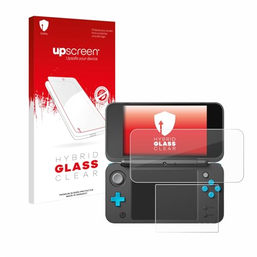 upscreen Schutzglas für New Nintendo 2DS XL Schutzfolie, Glas-Folie [Klar, 9H Panzerschutz, Anti-Fingerprint] von upscreen