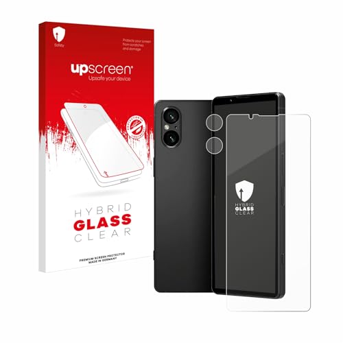 upscreen Schutzglas für Sony Xperia 5 V (Display+Kamera) Schutzfolie, Glas-Folie [Klar, 9H Panzerschutz, Anti-Fingerprint] von upscreen