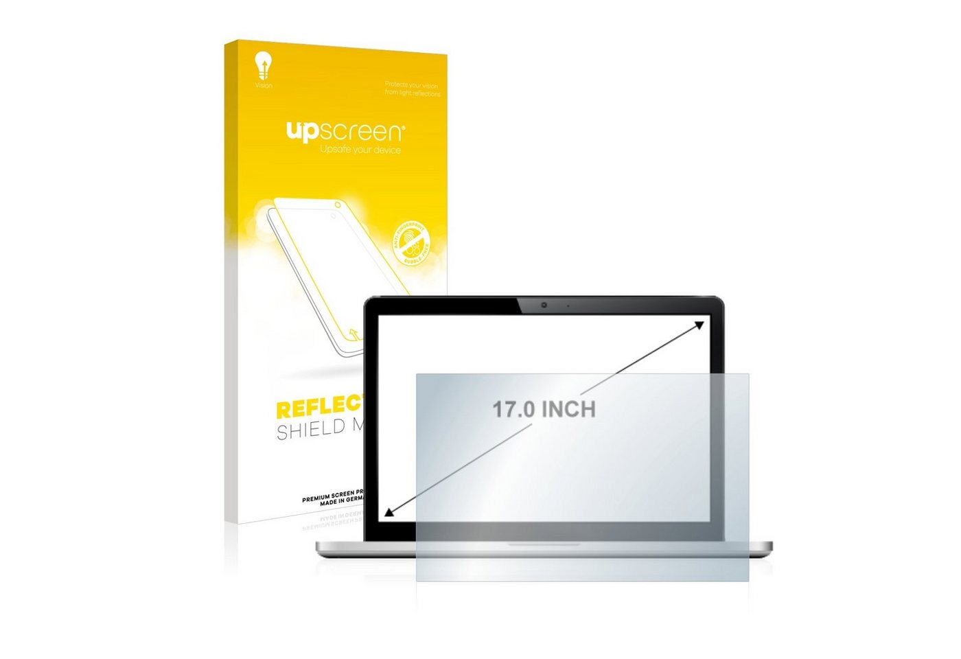 upscreen Schutzfolie für 43.2 cm (17 Zoll) [341 x 273 mm], Displayschutzfolie, Folie matt entspiegelt Anti-Reflex von upscreen