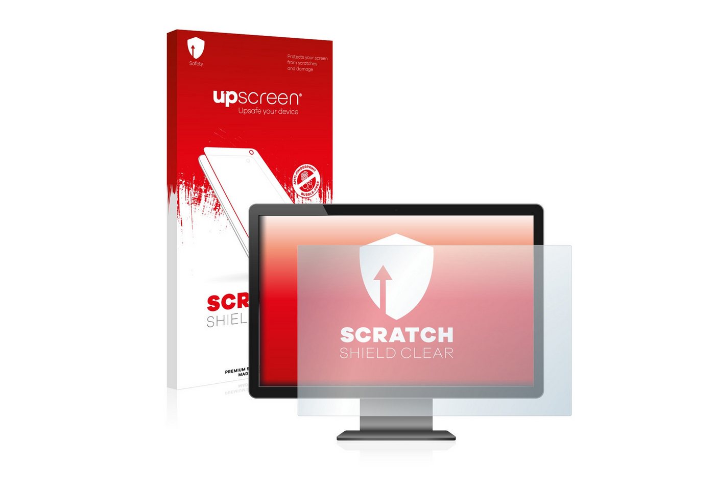 upscreen Schutzfolie für 49.5 cm (19.5 Zoll) [432 x 240 mm], Displayschutzfolie, Folie klar Anti-Scratch Anti-Fingerprint von upscreen