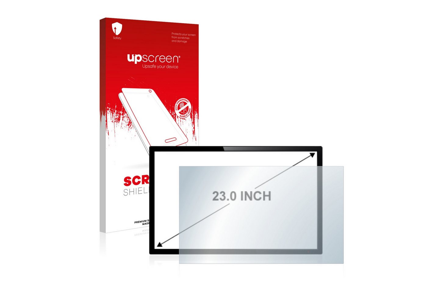 upscreen Schutzfolie für 58.4 cm (23 Zoll) [495 x 310 mm], Displayschutzfolie, Folie klar Anti-Scratch Anti-Fingerprint von upscreen