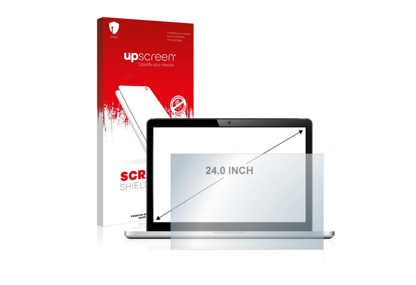 upscreen Schutzfolie für 61 cm (24 Zoll) [519 x 325 mm], Displayschutzfolie, Folie klar Anti-Scratch Anti-Fingerprint von upscreen