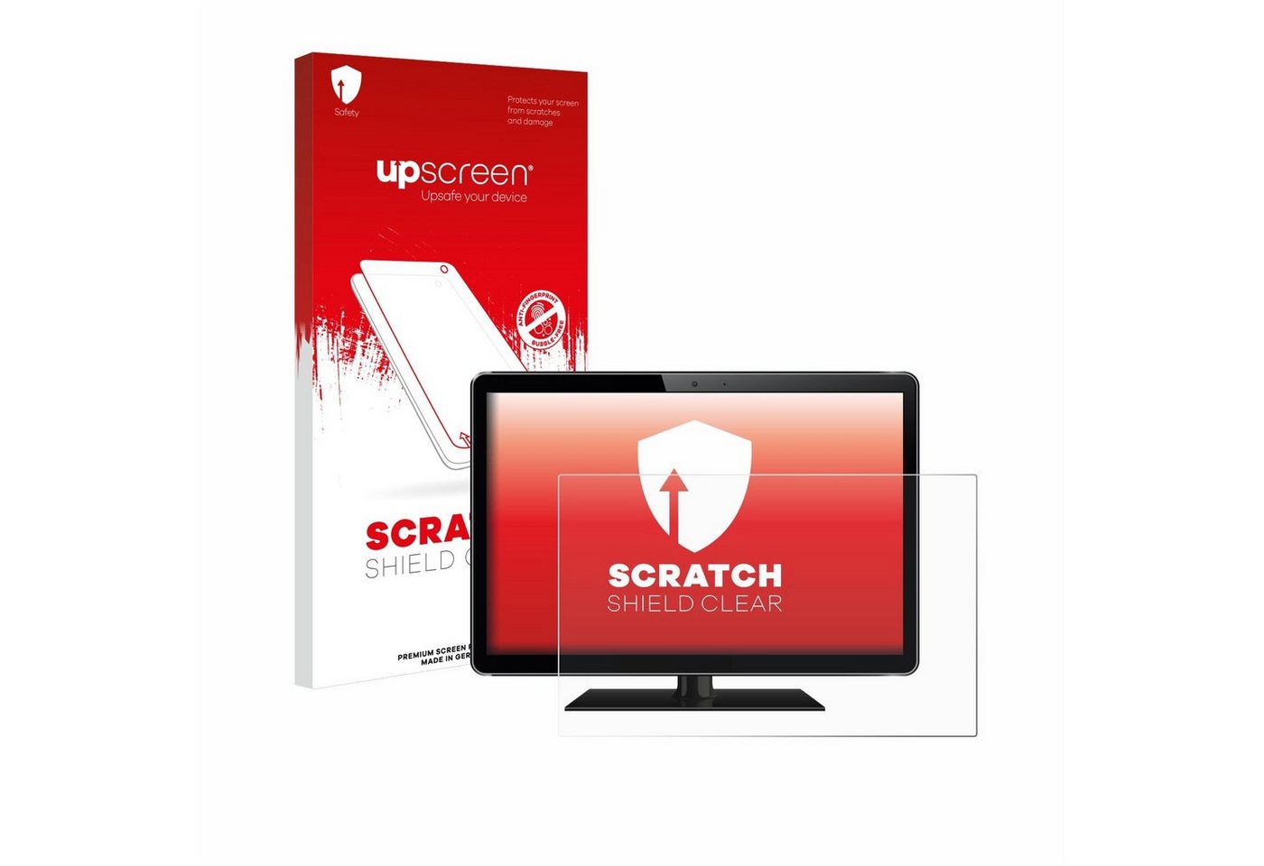 upscreen Schutzfolie für 61 cm (24 Zoll) [532 x 299 mm], Displayschutzfolie, Folie klar Anti-Scratch Anti-Fingerprint von upscreen